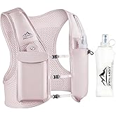Zelvot Running Vest for Women Men, USA Original Patent, Adjustable Chest Straps Running Hydration Vest with 500ml Soft Flask, Lightweight Reflective Hydration Backpack for Marathon