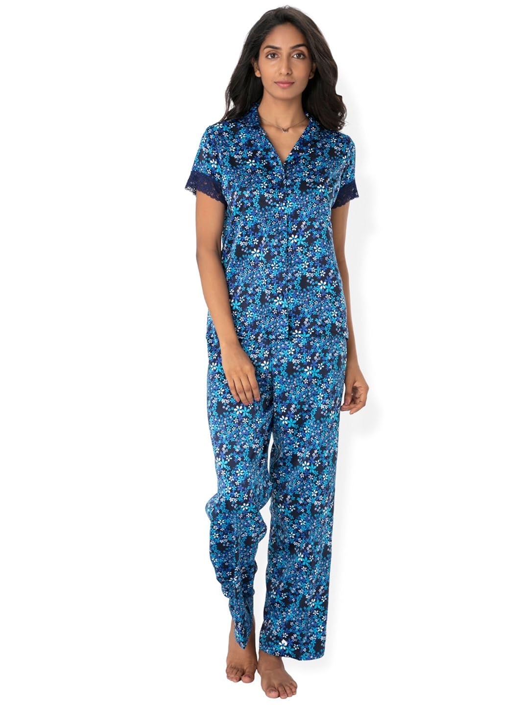 prettysecrets satin top & pajama set