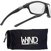 WYND Blocker Polarized Dry Eye Wind Resistant Sunglasses Motorcycle Glasses (Model 335 Polarized)