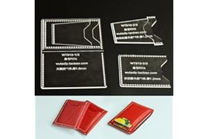 BAENRCY Card Holder Acrylic Template Bag Leather Pattern Acrylic Leather Pattern Leather Templates for Card Bag