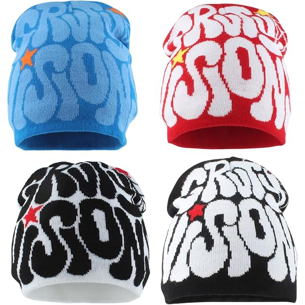 Skicuff 6 Pcs Winter Y2K Beanie Satin Lined Skull Cap 