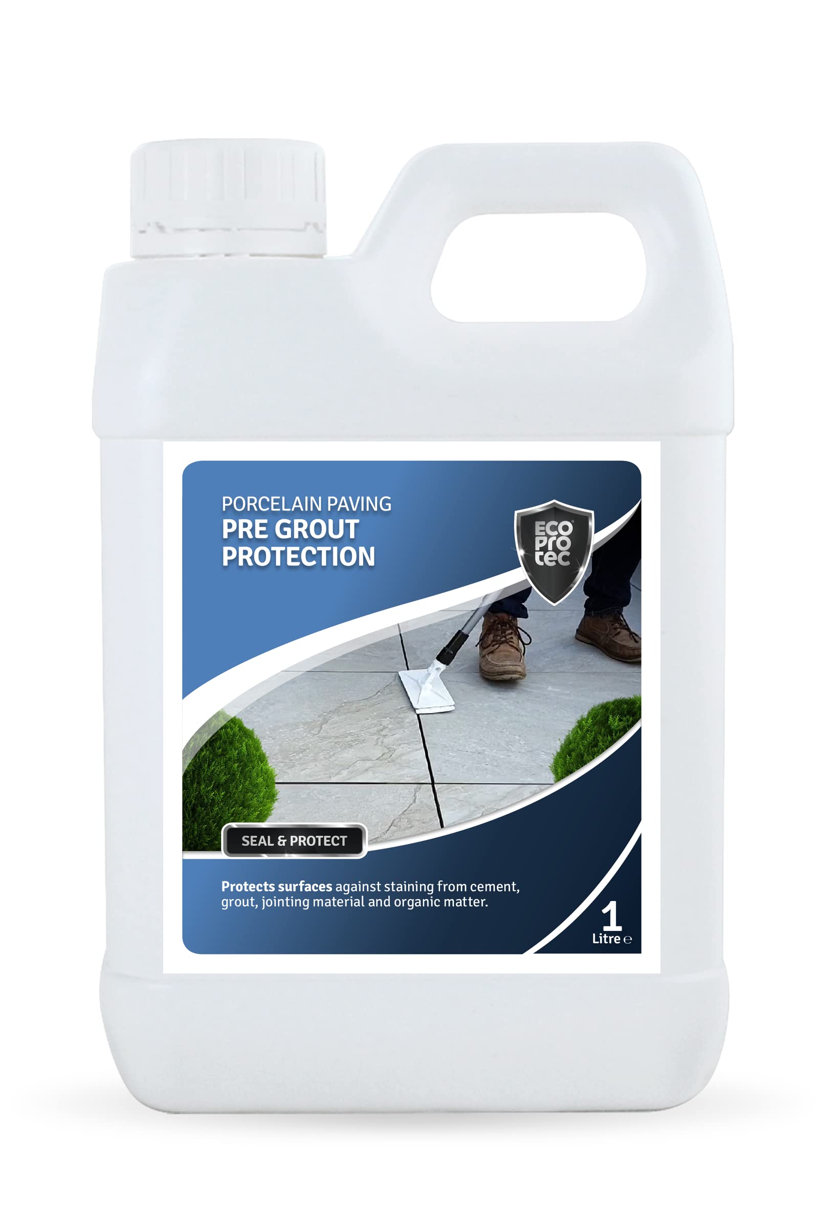 ECOPROTEC PORCELAIN PAVING PRE GROUT PROTECTION-Protects surfaces against staining from cement, grout, jointing compounds and organic matter (1 Litre)