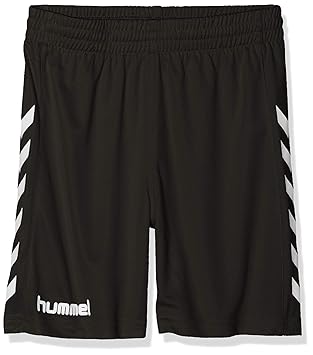 Hummel Jungen Sporthose Kurz-Core Poly Shorts-Trainingshose Herren Hohe Bewegungsfreiheit-Laufshorts Atmungsaktiv in Schwarz-