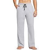 SPEXIAL Men's Yoga Sweatpants with Pockets Wide Leg Casual Athletic Sweat Pants Baggy Lounge Pants Open Bottom