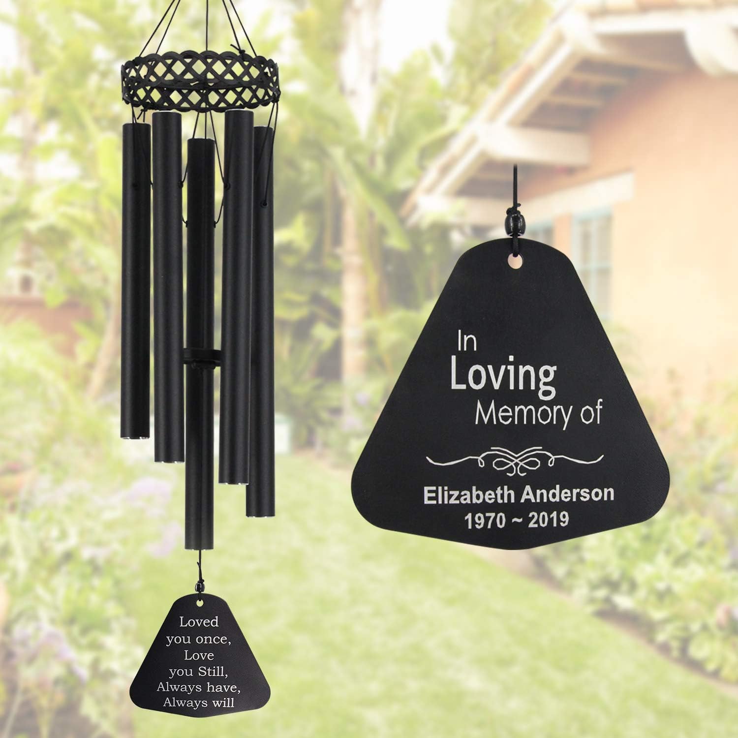 memorial wind chime gift for loss of a mother