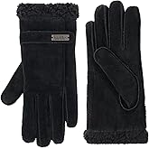 Nicole Miller New York womens Winter Gloves Women - Suede Leather Gloves Warm for Cold Weather Sherpa Lined
