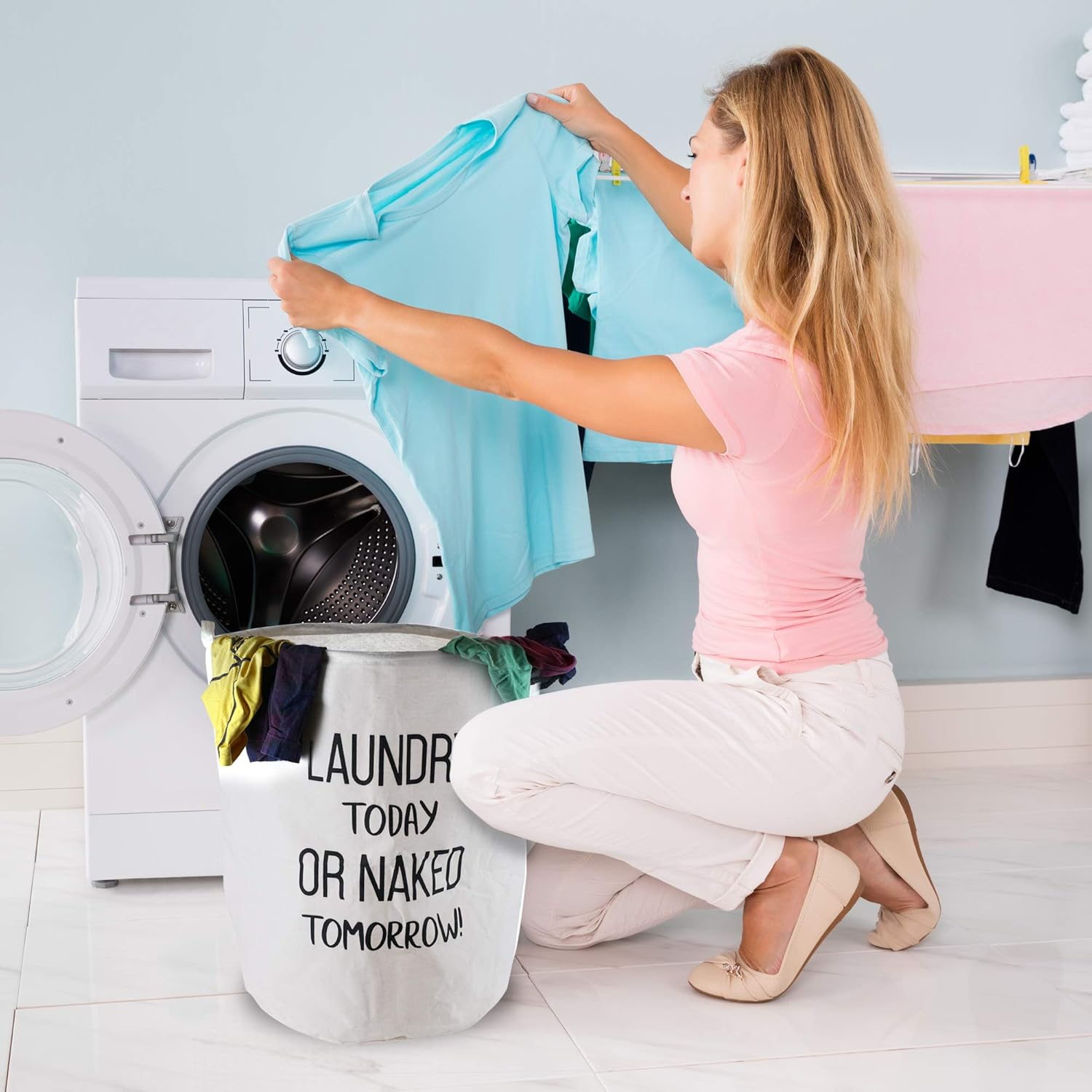 Almacenamiento y organización Forro Impermeable Forma de Cubo Laundry