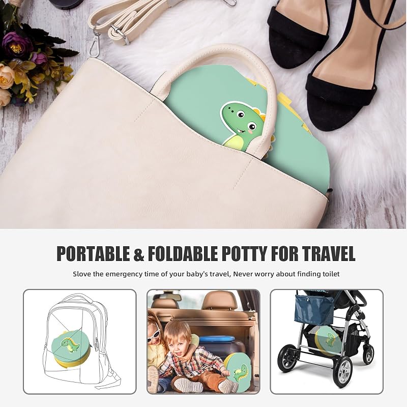 Töpfchen Für Kinder Baby Reisetöpfchen Faltbar Für-60 Potty Liners — Foto 3 von 7