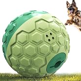 KADTC XL Rolling Dog Treat Dispenser Toys, Wobble Giggle Ball & Slow Feeder | Soft Shell/Tough Core | 3-Cup Kibble Capacity |