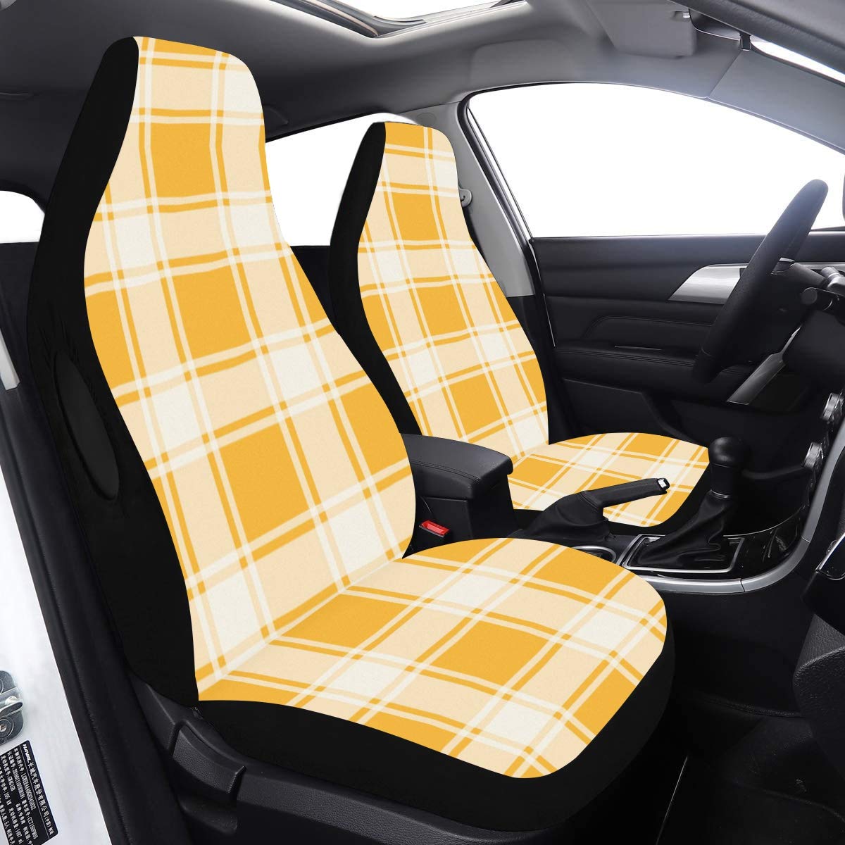 Child Car Seat Protector Cute Orange Lattices Seat Covers