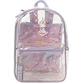 Bioworld Hello Kitty & Friends Character Print 16.5" Clear Glitter Backpack