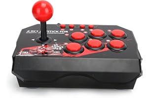 WOOXGEHM Arcade Fight Stick, 4 in 1 Wired Arcade Joystick Arcade Games Controller with Turbo Functions, Suitable for Switch/PC/PS3/Android Games