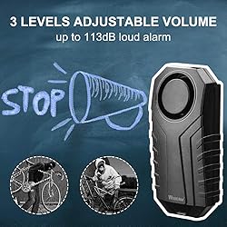 Wsdcam 113dB Bike Alarm Wireless Vibration Motion