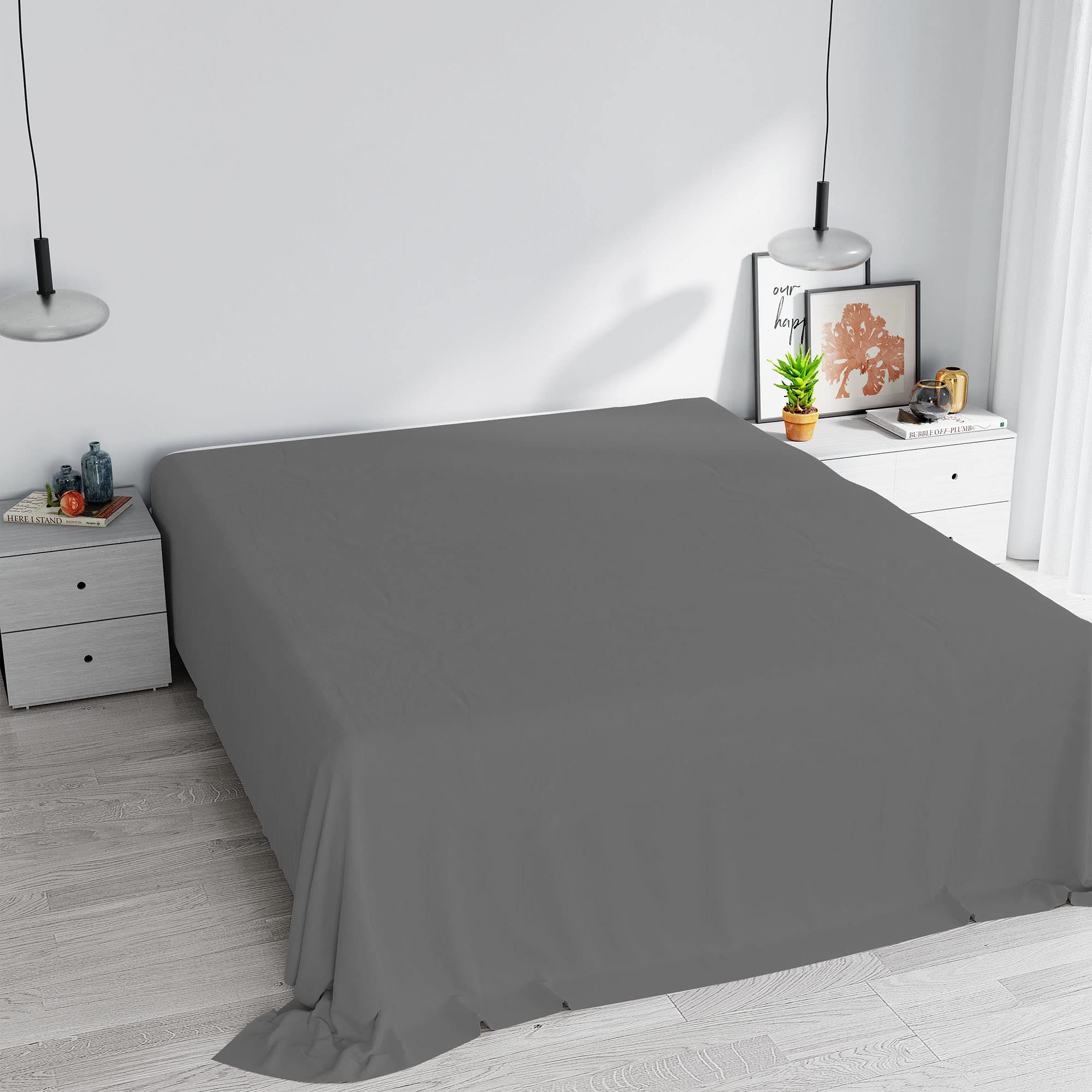 Max Color top Sheet,270x300cm,Smoke, MAXY DOUBLE