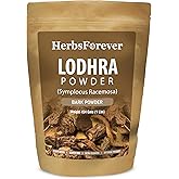 HerbsForever Lodhra Bark (Symplocos Racemosa)-Powder Supports Clear Skin & Hormonal Balance| Wild Harvested-Non GMO, Vegan- 2X Potency | Ultra Clean| Steam Treated | 16oz-1LBS,Premiun Ayurvedic Herb