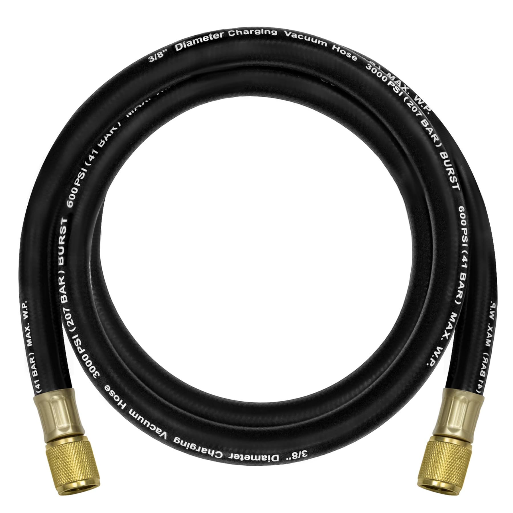 Photo 1 of Upgraded 15660 3/8" Heavy Duty Charging Vacuum Hose, Fittings 3/8"x 3/8", 5 Ft HVAC Hose, Working Pressure:600 PSI Burst Pressure:3000 PSI,Compatible with Most Refrigeration&Air Conditioning Equipment