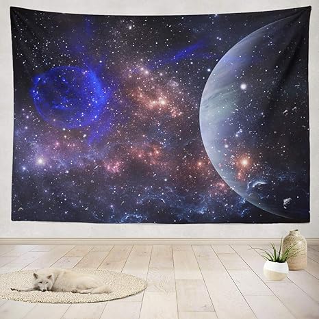 Amazon Com Asoco Tapestry Wall Handing Planets And Galaxy