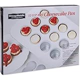 Chicago Metallic Mini Cheesecake Pan 12 Cavity, 13.90-Inch by 10.60-Inch (2-Inch by 1.6-Inch Cavities)