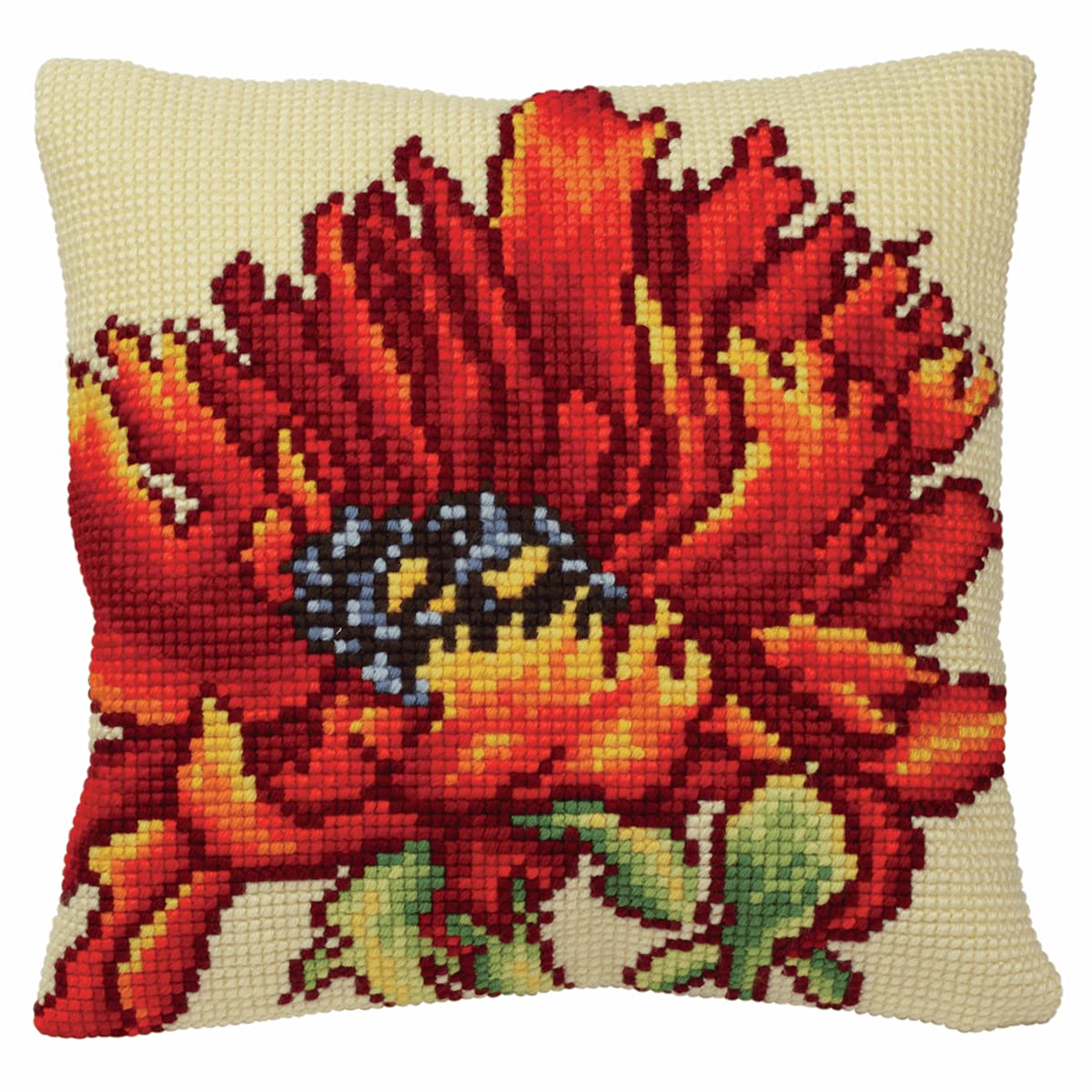 Collection d'Art Cross Stitch Cushion: Delicious Poppy