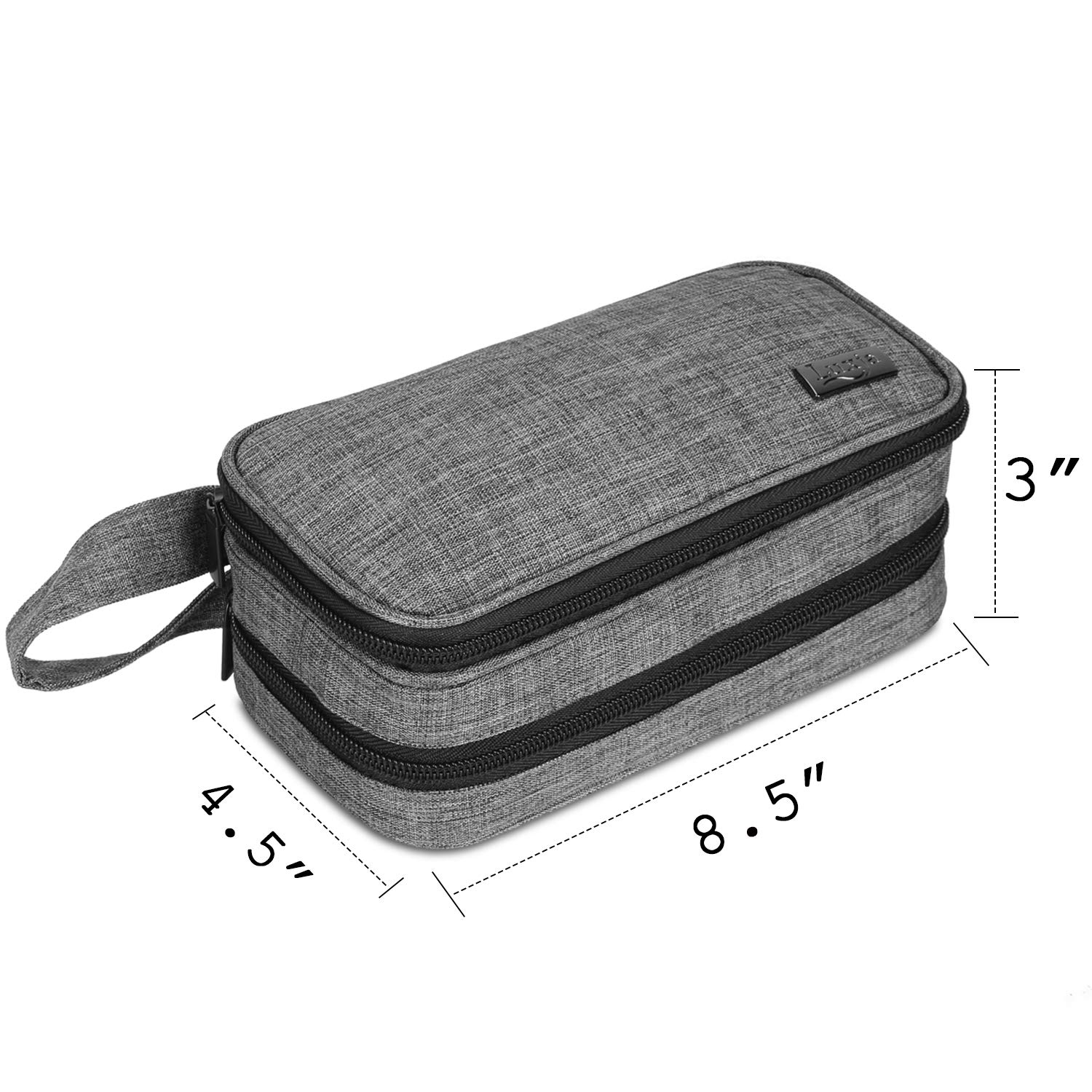 Luxja Essential Oil Carrying Case - Holds 12 Bottles (5ml-15ml, Also Fits for Roller Bottles), Portable Double-Layer Organizer for Essential Oil and Accessories, Gray : Beauty