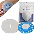 Libre Grip Shield by Deck My Diabetes-Reusable, Flexible, One-Handed Application (for Use with an Overlay Patch) for Active Freestyle Libre Users- 2 Patches inlcuded. (Sky Blue)