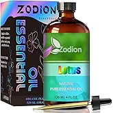 Lotus Essential Oil 4 Fl Oz – Lotus Oil for Diffuser, Aromatherapy, Home Fragrance, Skin & Hair Care, Scalp & Body Massage, DIY Candle and Soap Making, Yoga-120ml