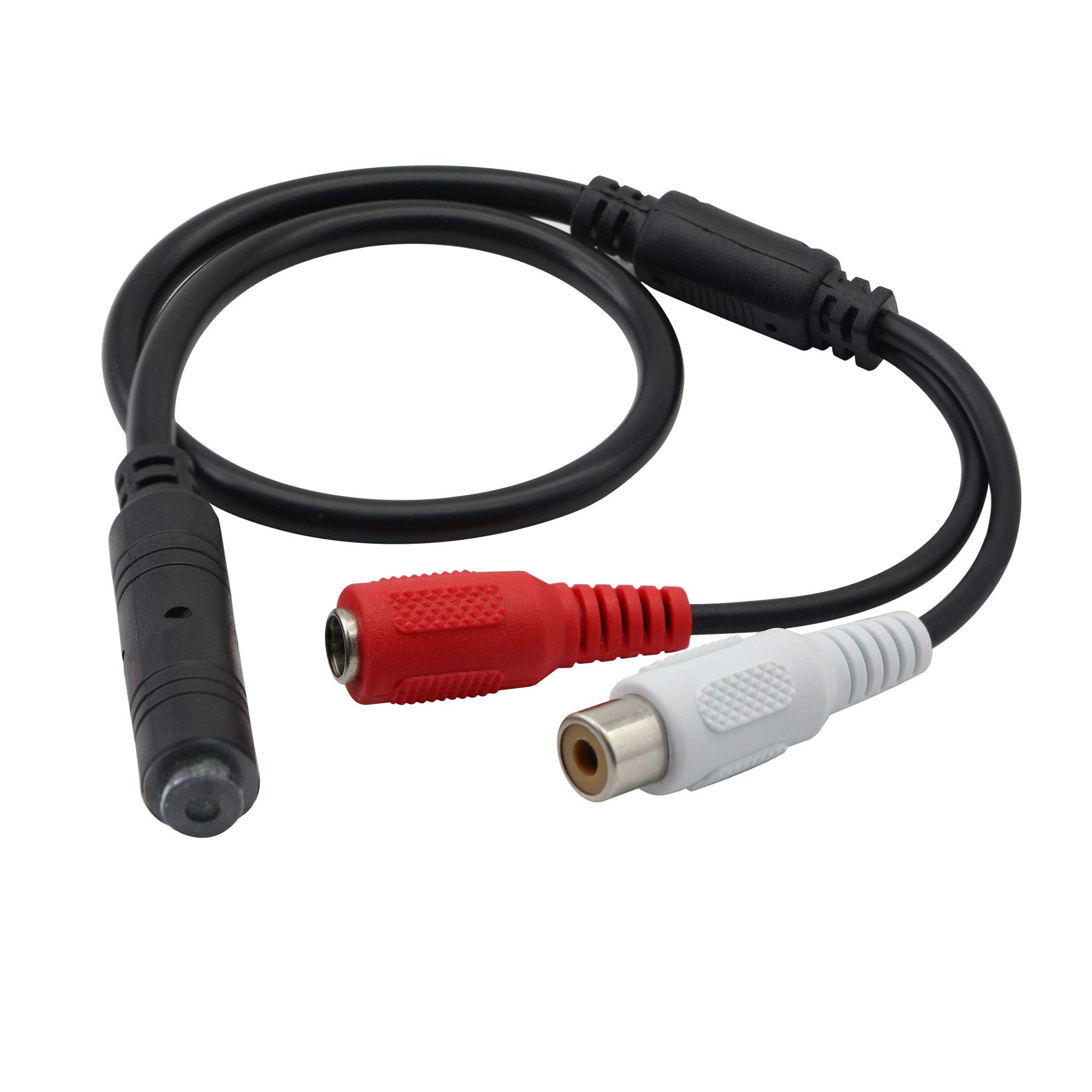 GINTOOYUN High Sensitive Mini Audio Pickup Security CCTV Microphones With Power Cord and Audio Cable for External Camera Sound