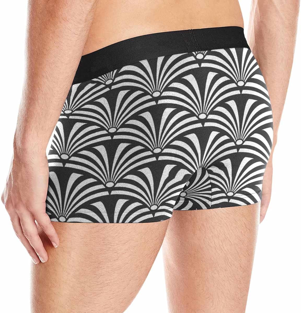 XS3XL INTERESTPRINT Mens AllOver Print Boxer Briefs Geometric Pattern
