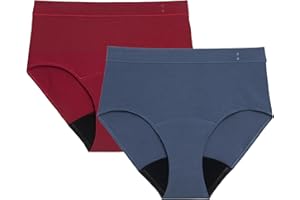 Thinx for All Hi-Waist Period Underwear, Holds 12 Tampons*, Leakproof, Odor Control, 2-Pack Reusable