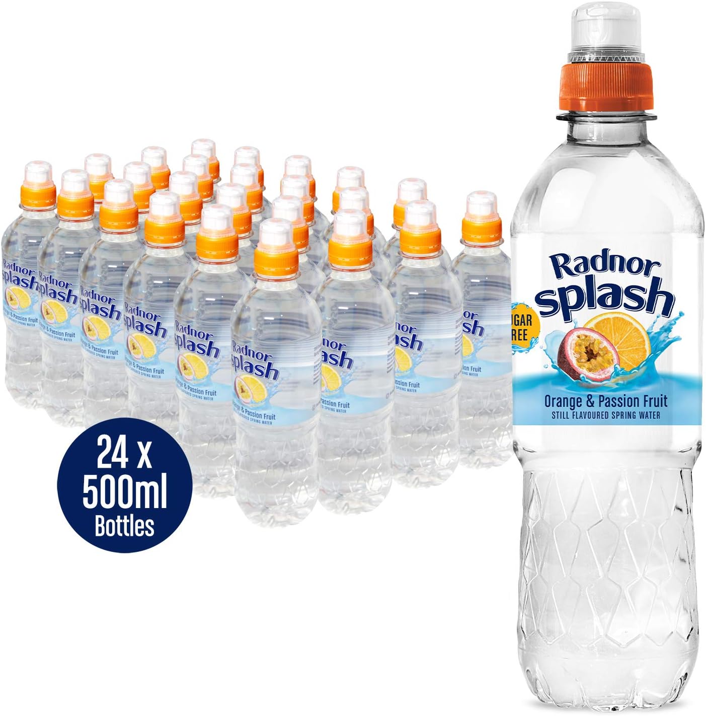 Radnor Splash Orange & Passion Fruit Flavoured Water 24x500ml Amazon
