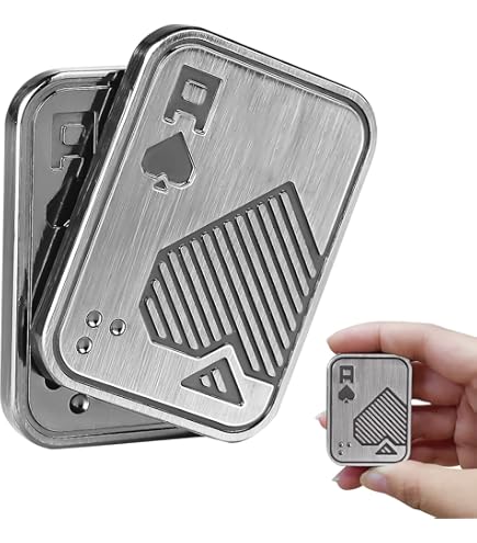 Silver Lucky Four Leaf Clover Suited Heavy Poker Card Guard