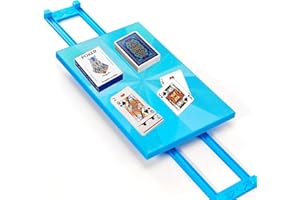 ZQDRPLUS Game Glider for Cards Playing Card Tray with Wheels Smooth Rolling Pulley Sliding Cards Effortlessly Along a Rai, Multifunctional Tabletop Track Sliding Plate for Card Games (D)