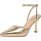 Susanny Heels for Women Stiletto Closed Pointed Toe Backless Dress Shoes High Heels Sexy Kitten Pumps Wedding Guest Party Dance Prom Dressy Comfort Shoes