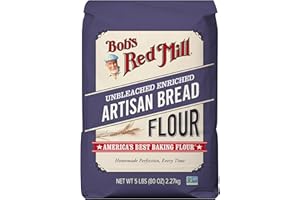 Bob's Red Mill Artisan Bread Flour, 5lb (Pack of 1) - Vegan, Kosher, Unbleached, Unbromated