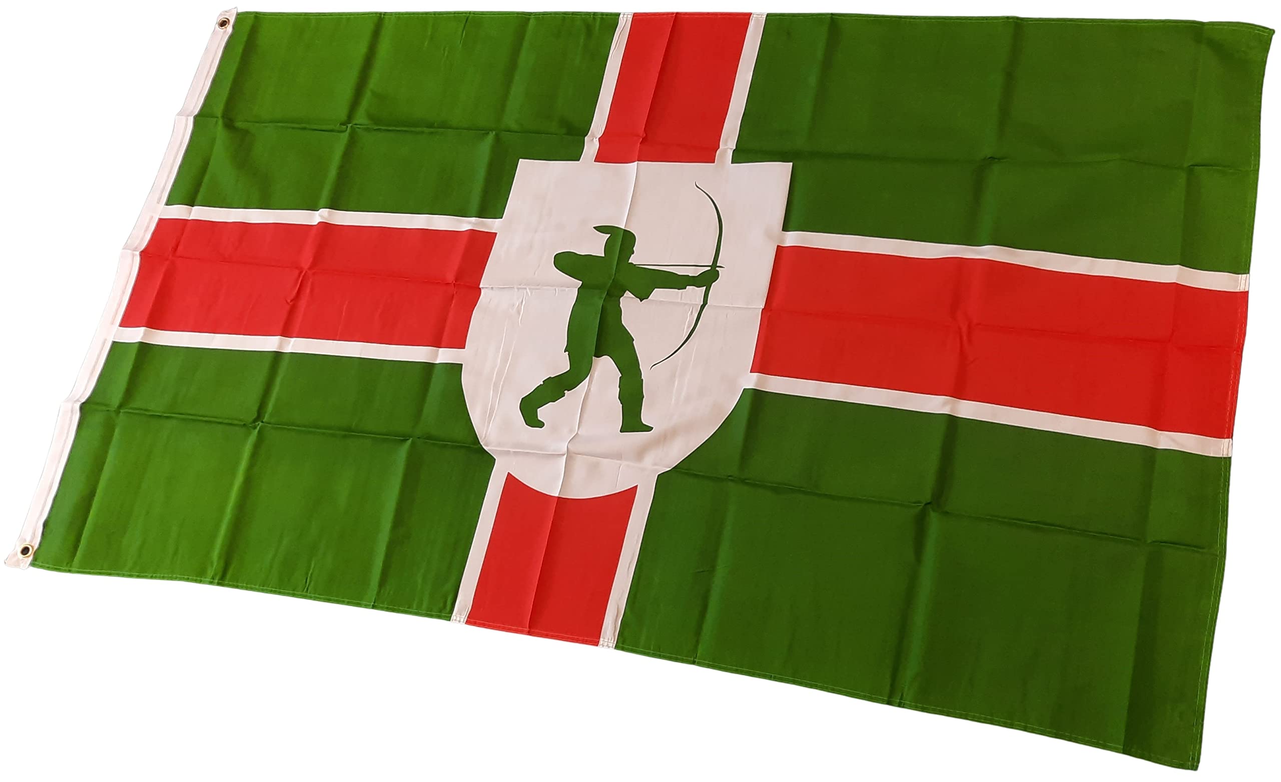 NWFlags Nottinghamshire Flag 5ft x 3ft 75d Premium Polyester Suitable For Flagpoles | Strong Polyester 5x3 foot material Nottingham flag with Eyelets