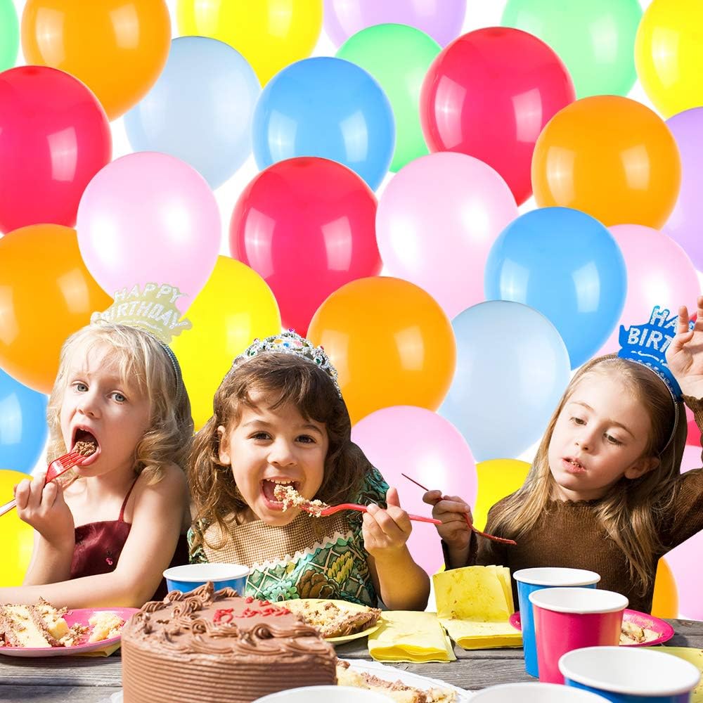 120 PCS Balloons Assorted Color, Latex Balloons for Kid's Birthday Party, Exquisite Birthday Balloons, 12 Inches & 12 Kinds of Rianbow Colorful Party Balloon Decorations.: Toys & Games