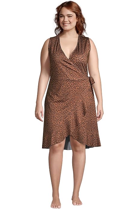 Lands' End Womens Cotton Jersey Sleeveless Cover-up Maxi Dress Black Petite  X-Small at Amazon Women's Clothing store