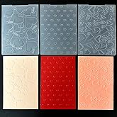 3 pcs Plastic Embossing Folder TemplateValentine's Day Love Elements Texture 4.13x5.71 Inch for Card Making DIY Scrapbooking Paper Crafting Handmade Crafts Scrapbooking Arts Supplies Scrapbook Decor