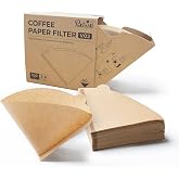 PakTalk Coffee Filters V60 Coffee Filter | Size 02 Cone Coffee Filters 2-4 Cups for Pour Over and Drip Coffee Maker(Natural Brown, 100 Count)