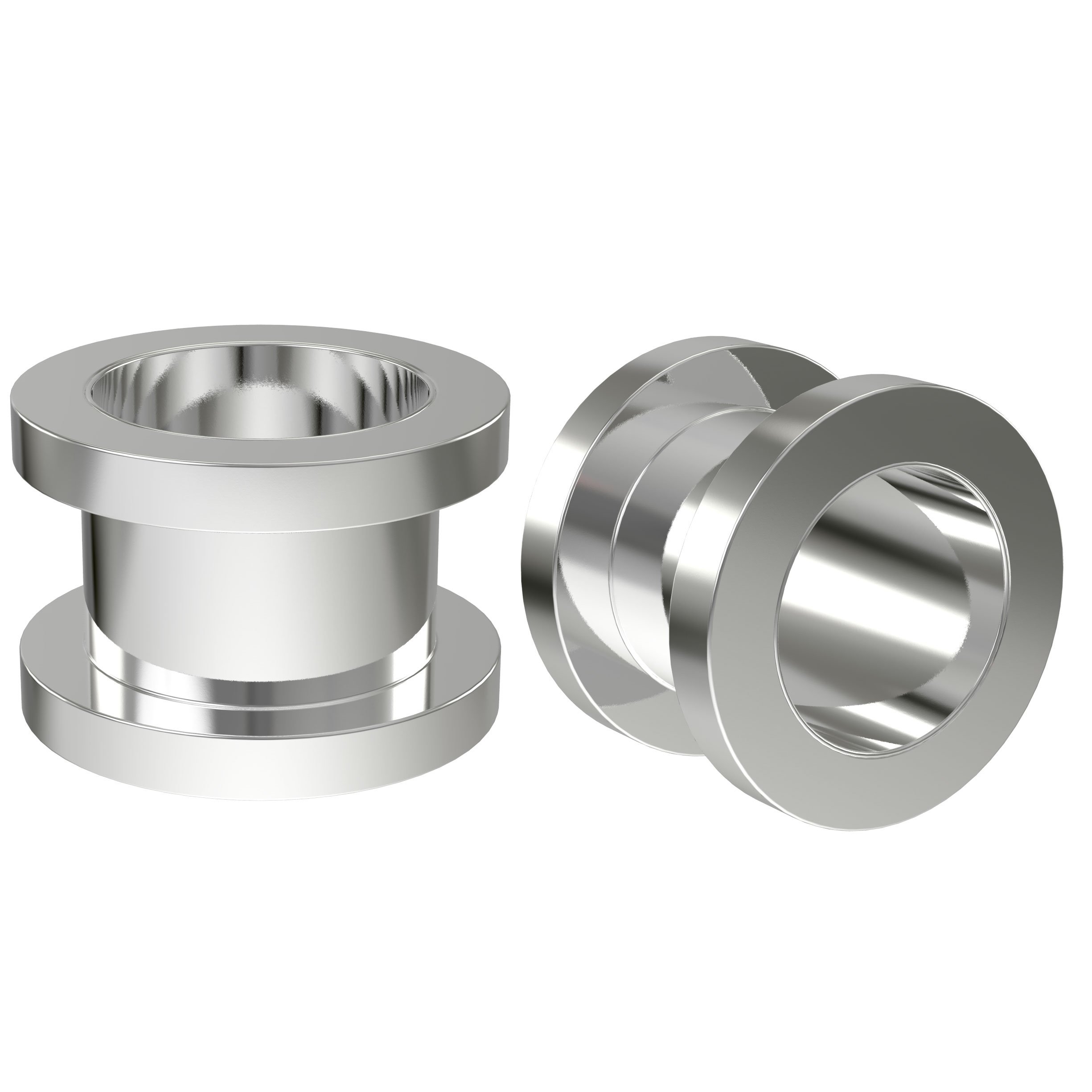 Bling Piercing 2pc 00g Tunnels Gauges for Men Women Screw Flesh Earrings 10mm Ear Plugs Metal Double Flared Steel