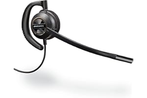 Poly - EncorePro 530 Quick Disconnect (QD) Headset (Plantronics) - Works with Poly Call Center Digital Adapters (Sold Separately) - Acoustic Hearing Protection - Over-the-Ear Wearing Style,Black