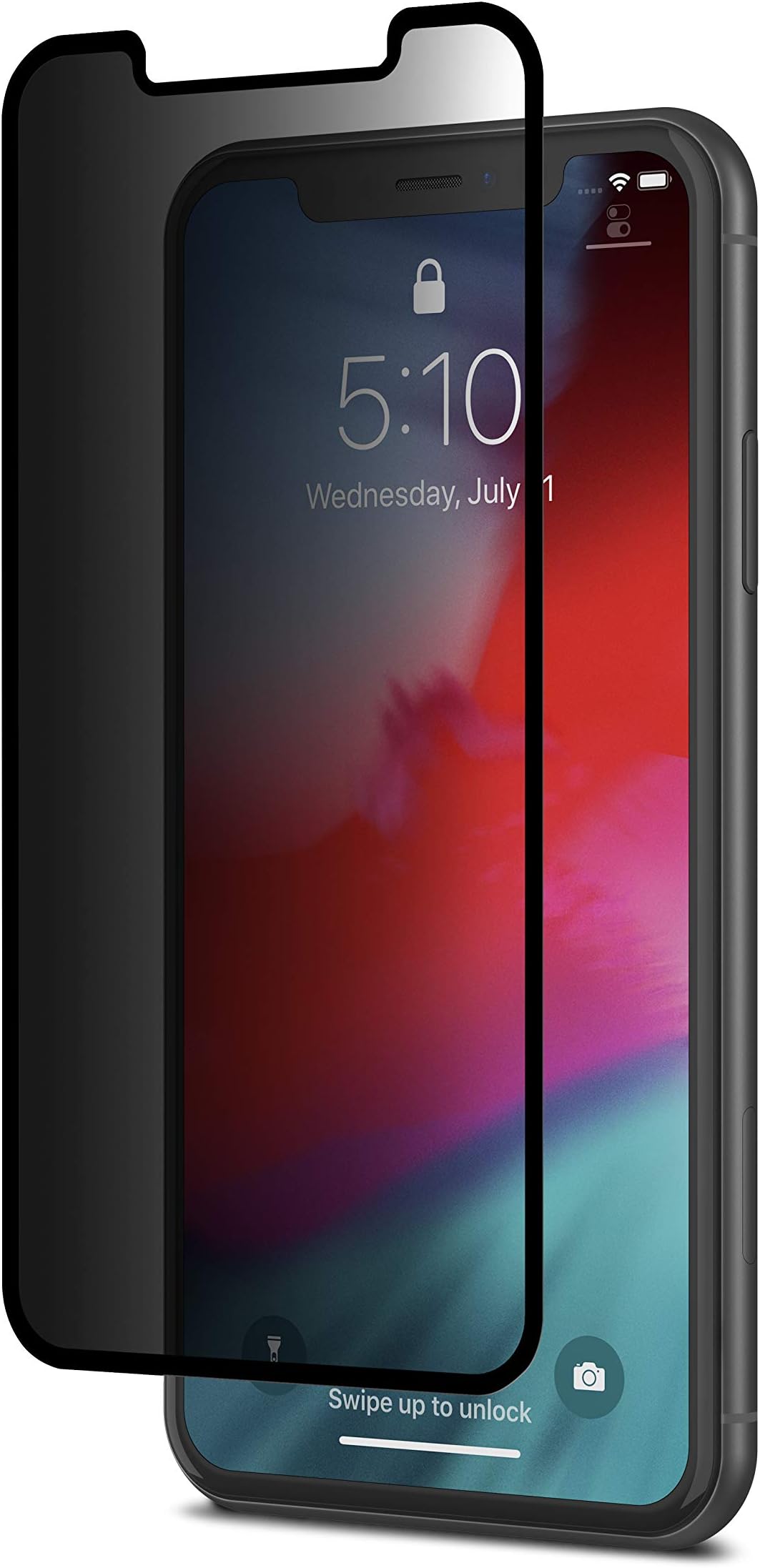 Moshi IonGlass Privacy Glass Screen Protector Compatible with iPhone 11, iPhone XR, Atomically-strengthened, Stronger Than Tempered Glass, Exceptionally Thin