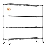 Homdox 60”W Storage Shelves, 4 Tier Heavy Duty