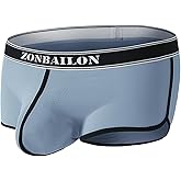 MUEBAIRES Men's Ball Pouch Bulge Enhancing Boxer Briefs Mesh Breathable Underwear