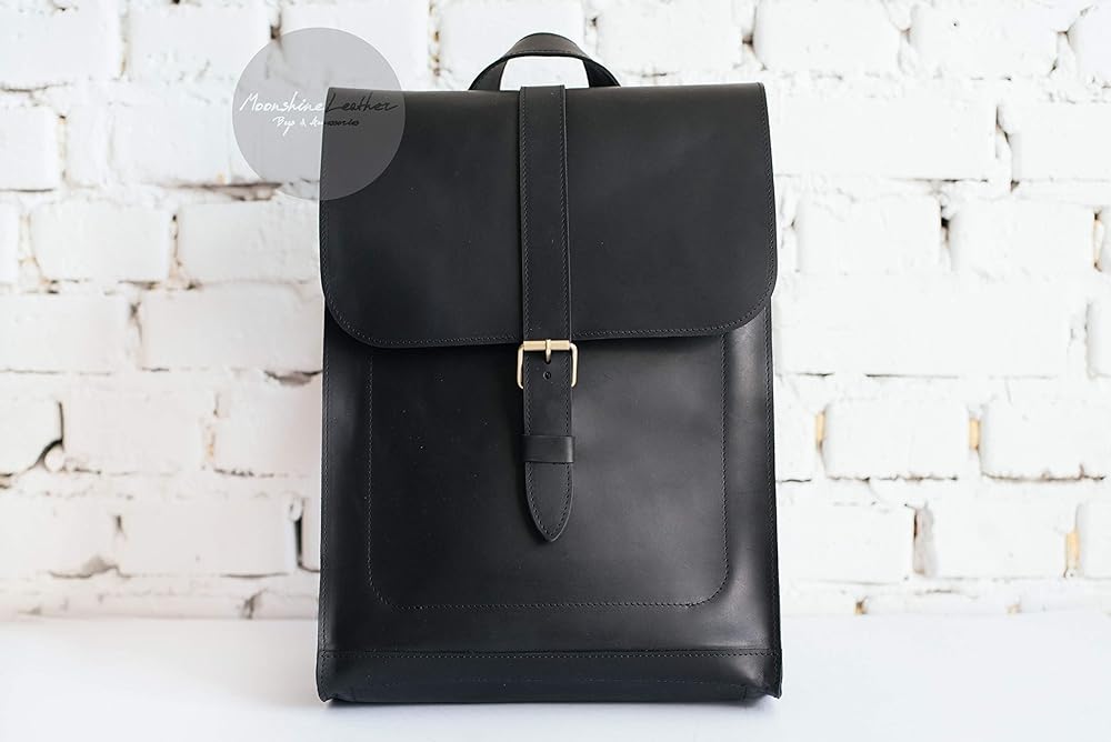 black minimalist backpack