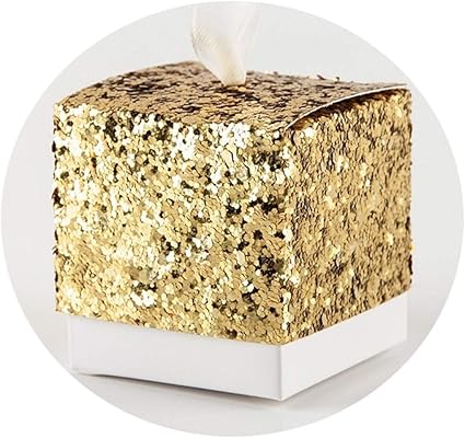 Amazon Com New Gold Silver Creative Glitter Candy Box Wedding