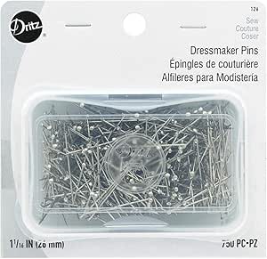 Dritz 126 Dressmaker Pins, 1-1/16-Inch (750-Count)