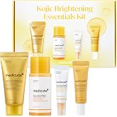 medicube Starter Kit Kojic Brightening Essentials, Mini 4-Step Skincare Set | Kojic Acid Starter Kit, Brightening Routine with Soothing &amp; Clarifying Cleanser, Toner, Serum &amp; Eye Cream, Travel, Gift Set