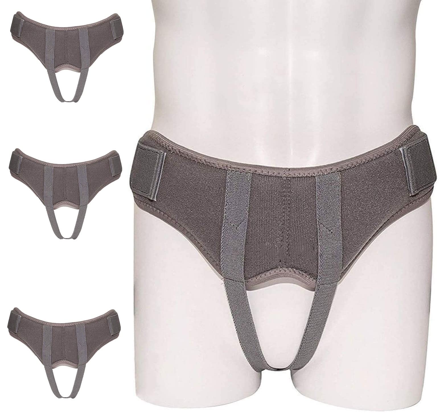 SOLACE CARE Inguinal Hernia Support Truss Belt 3PCS| Abdominal Hernia Pants Removable Pressure Pads | Post & Pre Surgery Hernia Belt NHS Brace | Soft Closure with Pain Relief Brace (Medium)