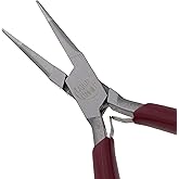 The Beadsmith Long Chain Nose Pliers – 6.25-Inches (160 mm) Jewelry-Making Tool w/Polished Steel Head, PVC Comfort Grip, & Double-Leaf Springs